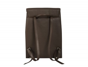 leather backpack brown back