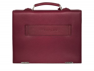 borsa da lavoro in pelle bordeaux back