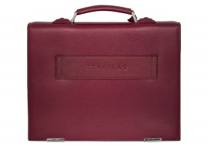 leather briefbag burgundy back
