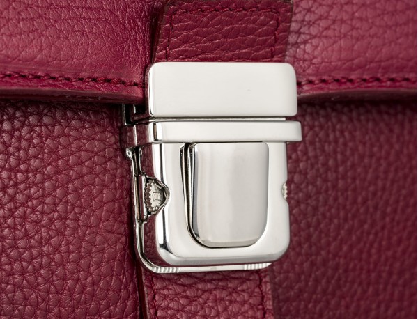 leather briefbag burgundy cierre
