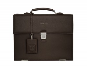 leather briefbag brown front