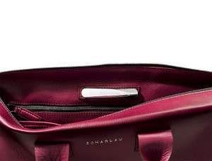 leather briefbag berry for women personalized