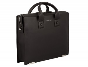 leather briefbag for men brown side