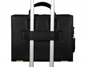 leather briefbag for men black trolley