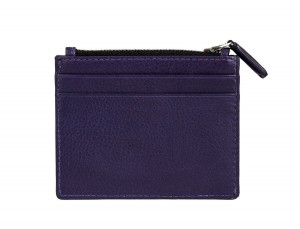 leather card holder violet back