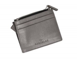 leather card holder gray side