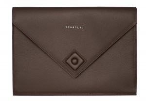 leather portfolio brown front