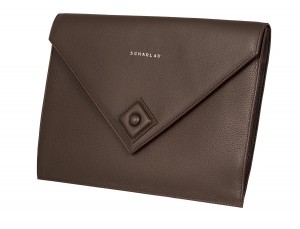 leather portfolio brown side