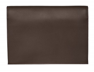 leather portfolio brown back