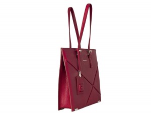 leather women's laptop bag berry side