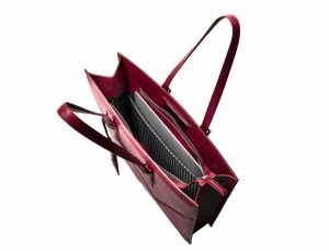 leather women's laptop bag berry inside