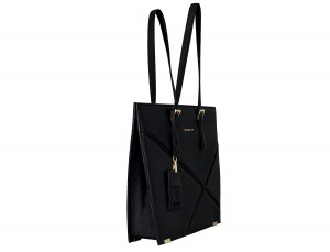 leather women laptop bag in black lado