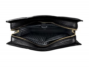 black leather laptop bag for women inside