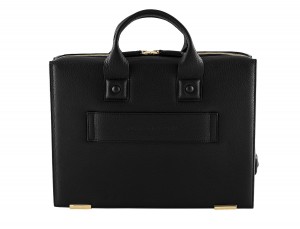 leather briefbag black back