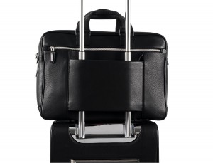 maletin de cuero negro grande de hombre trolley