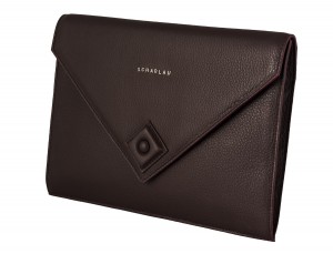 leather portfolio burgundy side