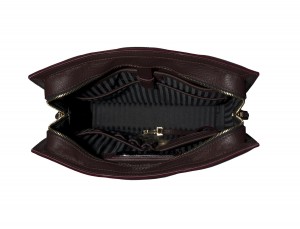 burgundy leather laptop bag for women inside