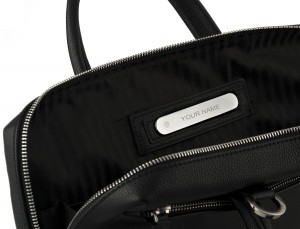 Cartella in pelle nero personalized