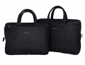 leather briefbag in black measures