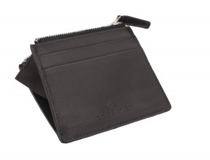 leather card holder brown side
