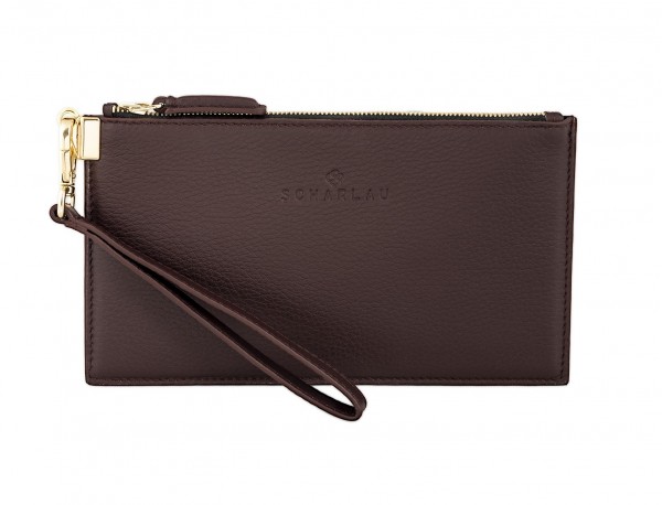 borsa da sera da donna in pelle in bordeaux front