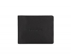 leather wallet men black front