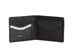 leather wallet men black open