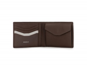 leather wallet men brown open