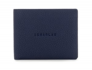 leather wallet men blue front
