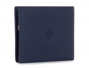 leather wallet men blue back