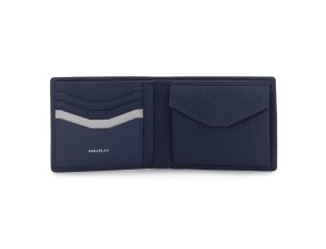 leather wallet men blue open