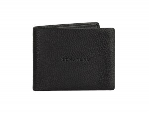 leather wallet men in black front