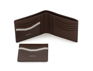 leather wallet men in brown inside