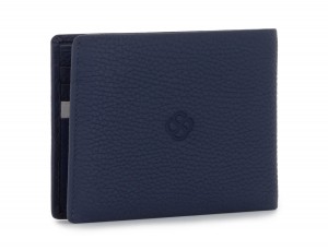 leather wallet men in blue back