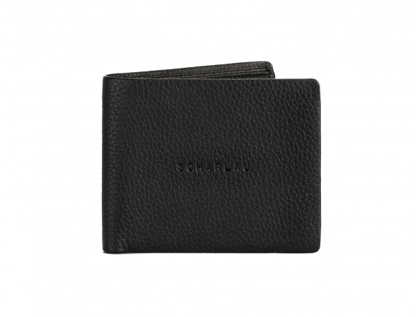 leather men wallet black front