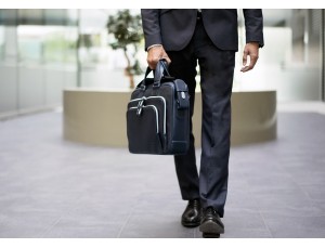 borsa da lavoro in pelle blu per uomo e donna lifestyle