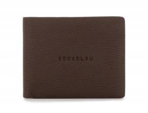 leather men wallet brown front