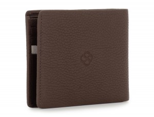 leather men wallet brown back