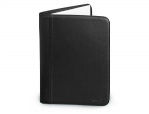 funda para tablet y blog de notas de cuero personalizado frontal