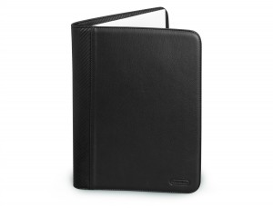 Leather letterpad A4 for business meetings with tablet compartment front