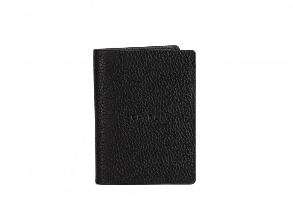 leather wallet with coin pocket black front