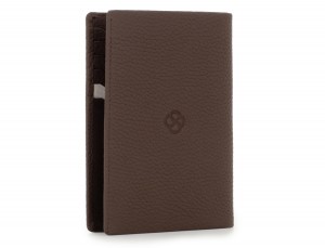 leather passport holder brown back