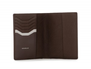 leather passport holder brown inside