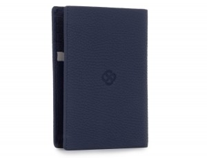 leather passport holder blue side