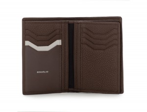 leather wallet for credit cards brown detail