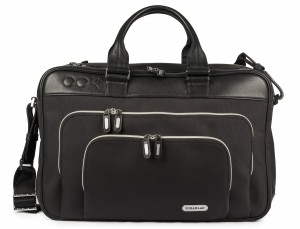 nylon and leather travel bag cabin size front