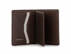 leather small wallet brown open