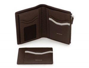 Leather wallet brown inside