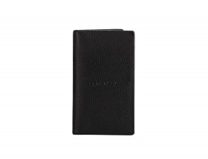 leather woman wallet black front