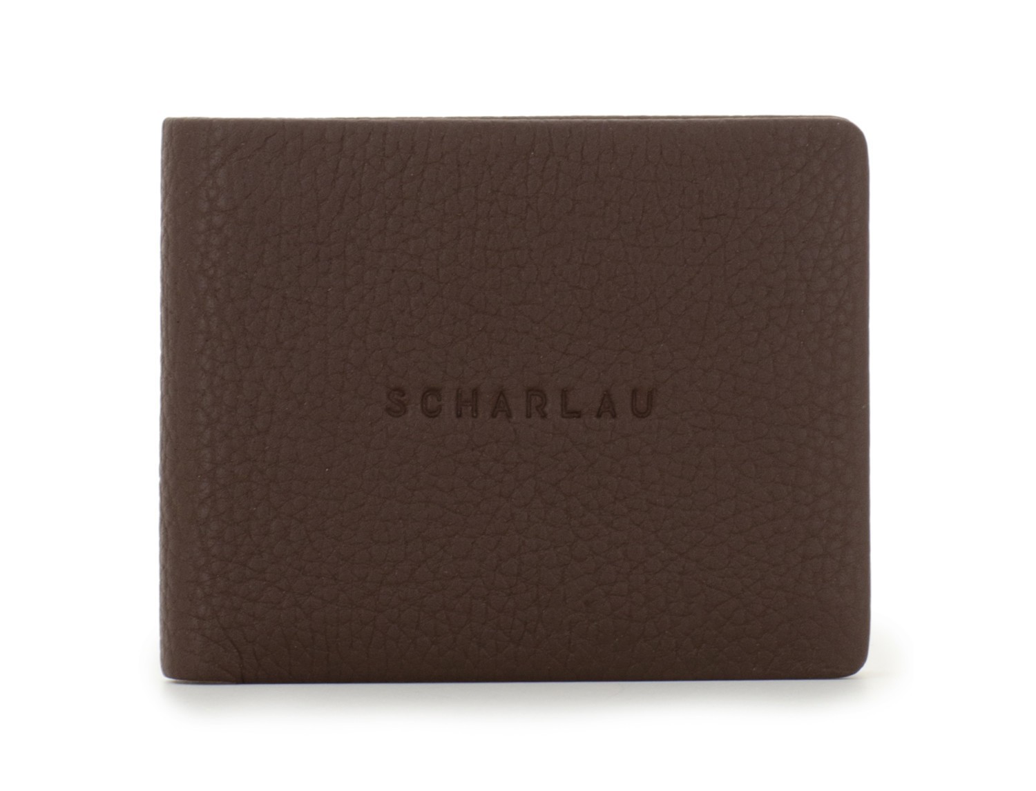 mini leather wallet brown front